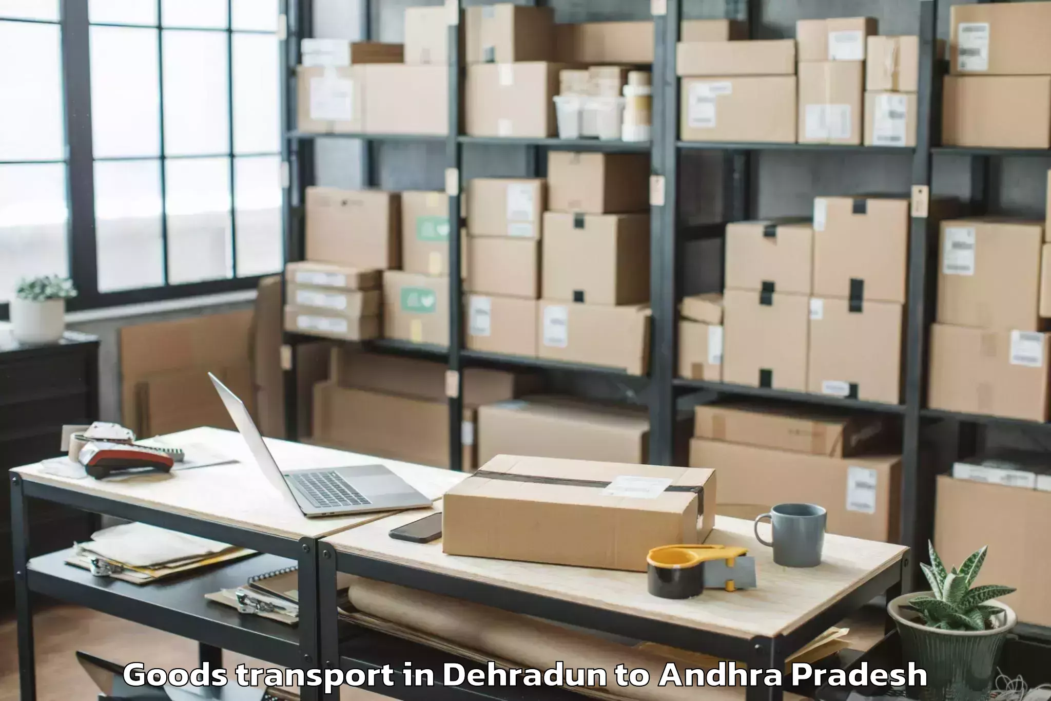 Quality Dehradun to Gudlavalleru Goods Transport